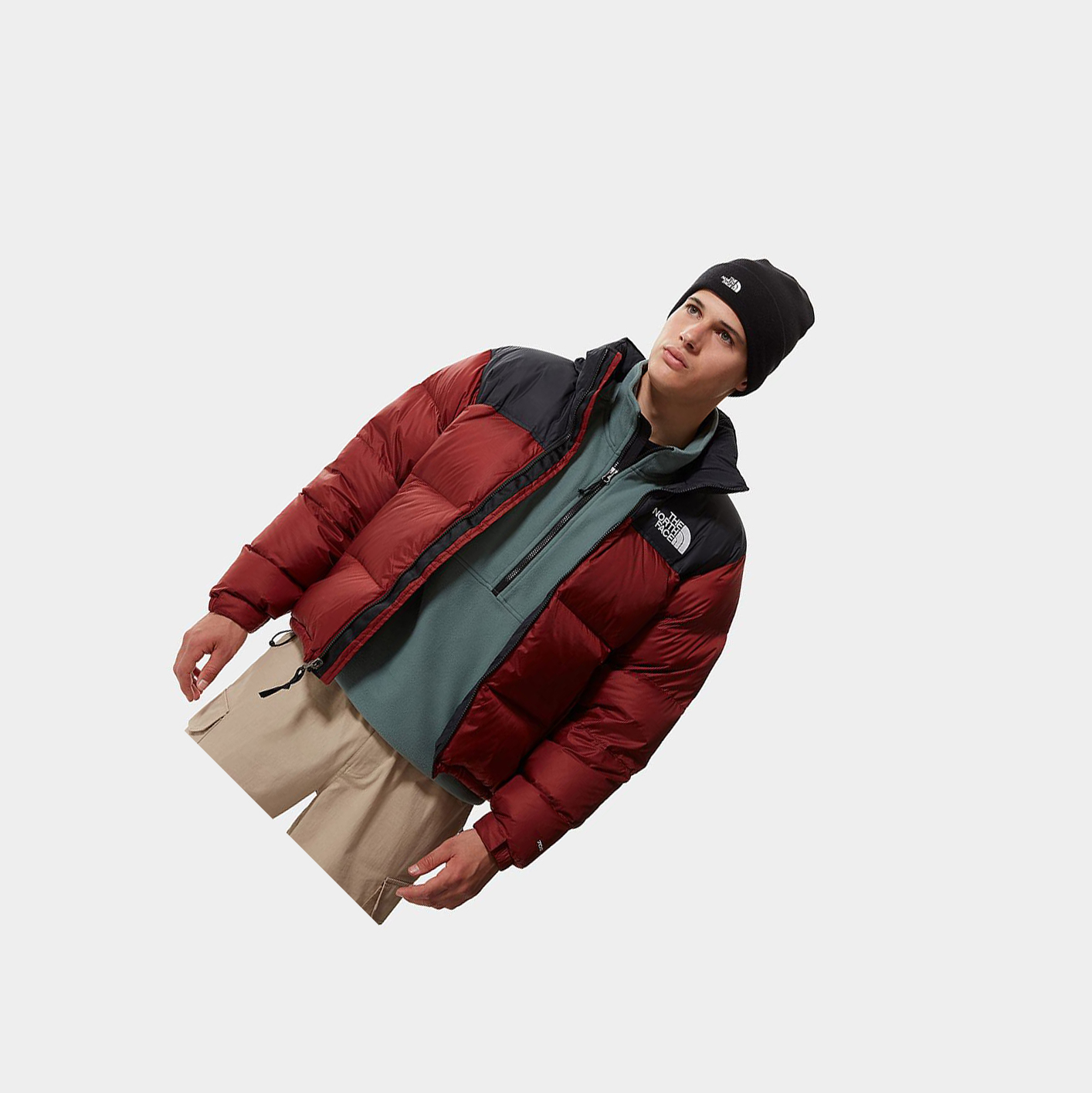 Men's The North Face 1996 Retro Nuptse Packable Down Jackets Dark Red | US253WSAQ