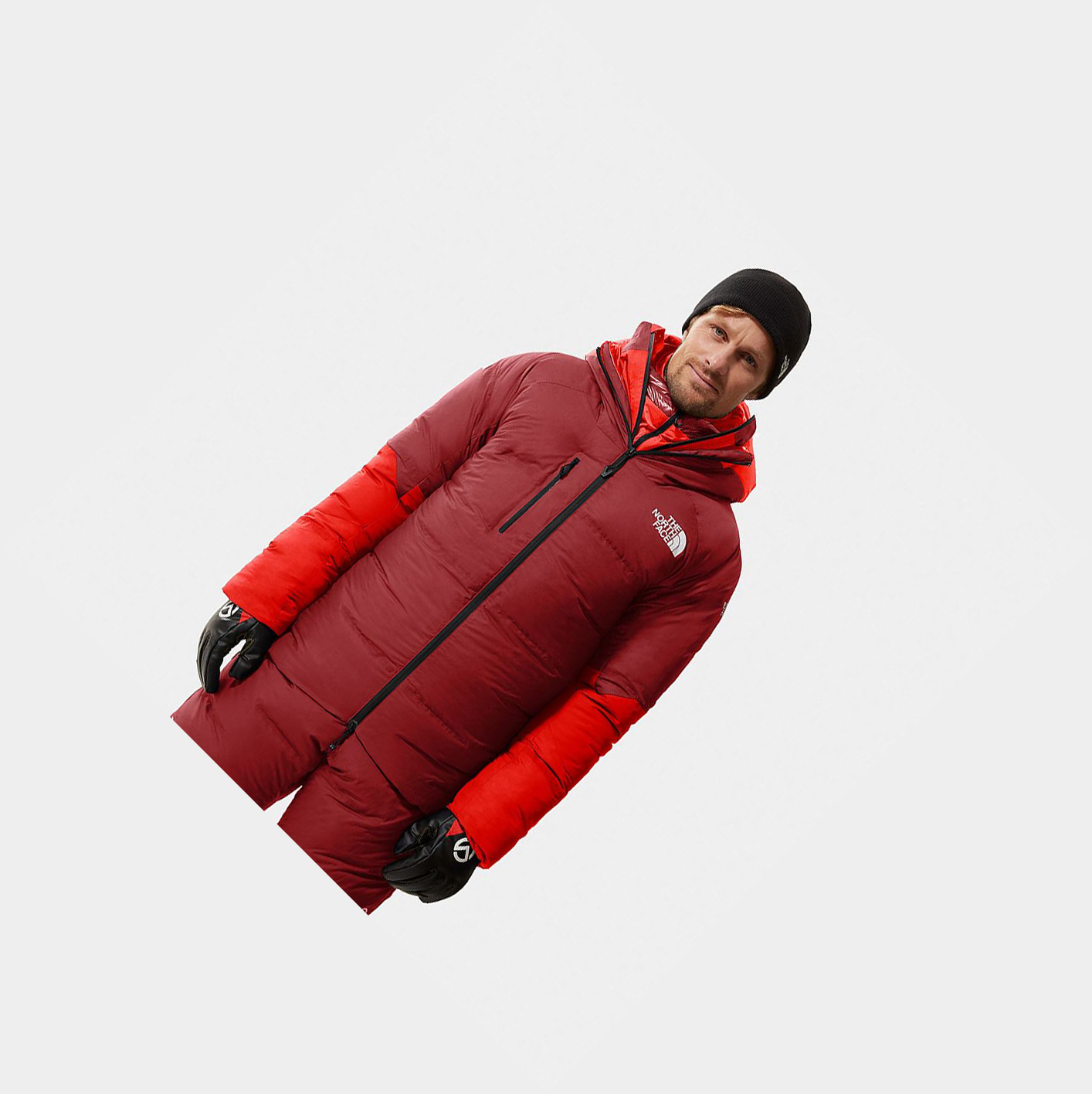 Men's The North Face AMK L6 1000-FILL CLOUD DOWN Down Jackets Red | US712RKOF