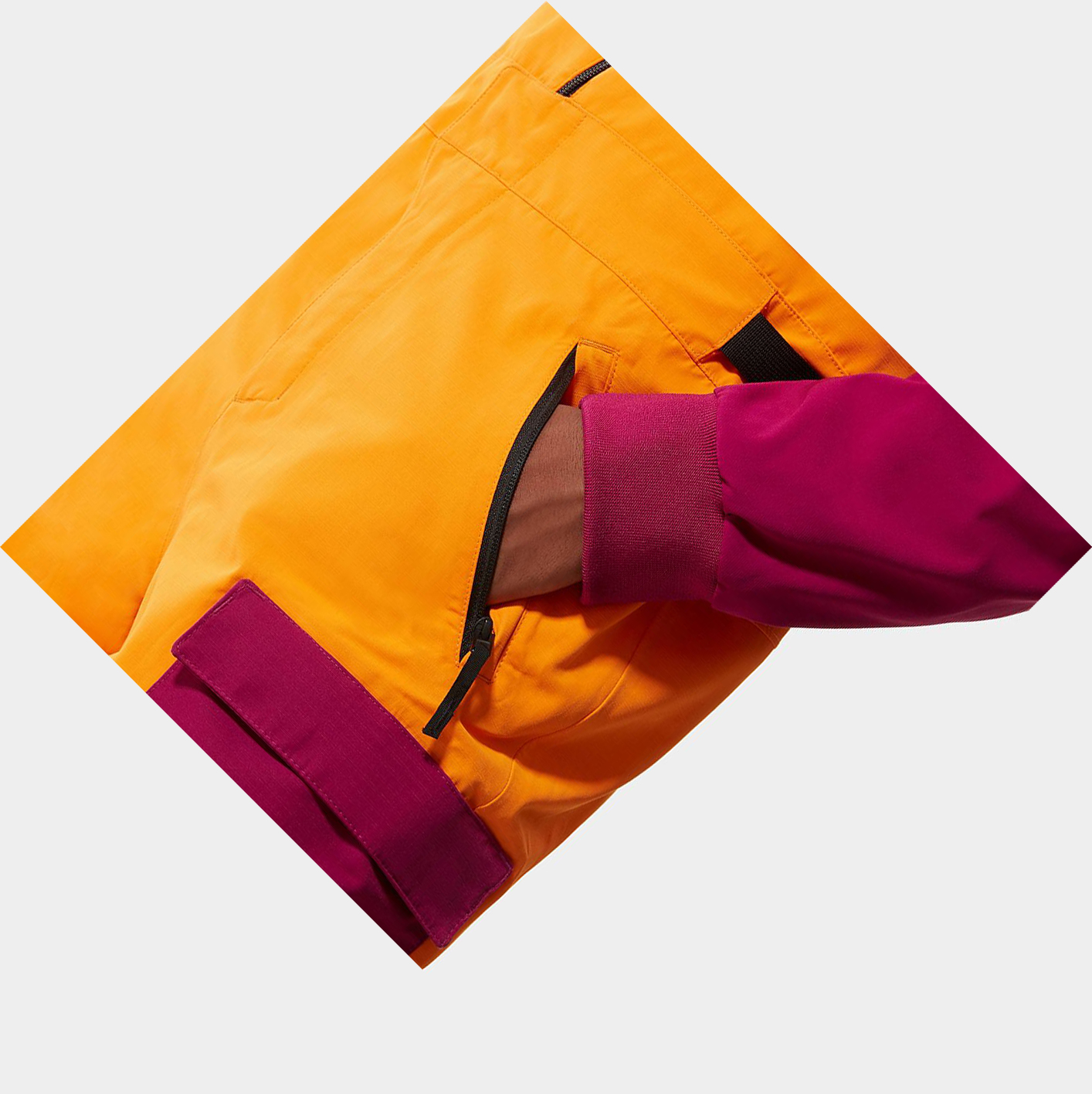Men's The North Face DRAGLINE BIB Pants Orange Pink Black | US763XYPT