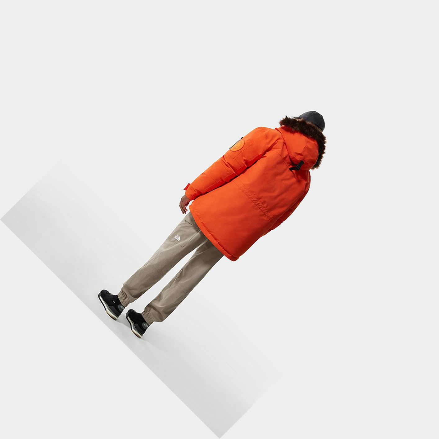 Men's The North Face EXPEDITION MCMURDO Down Jackets Red Orange | US349FAZD