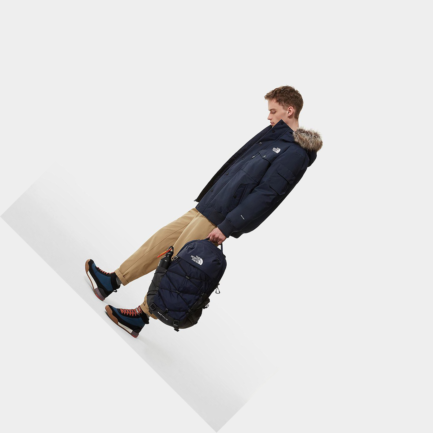 Men's The North Face Gotham Insulated Jackets Navy | US052VIDQ