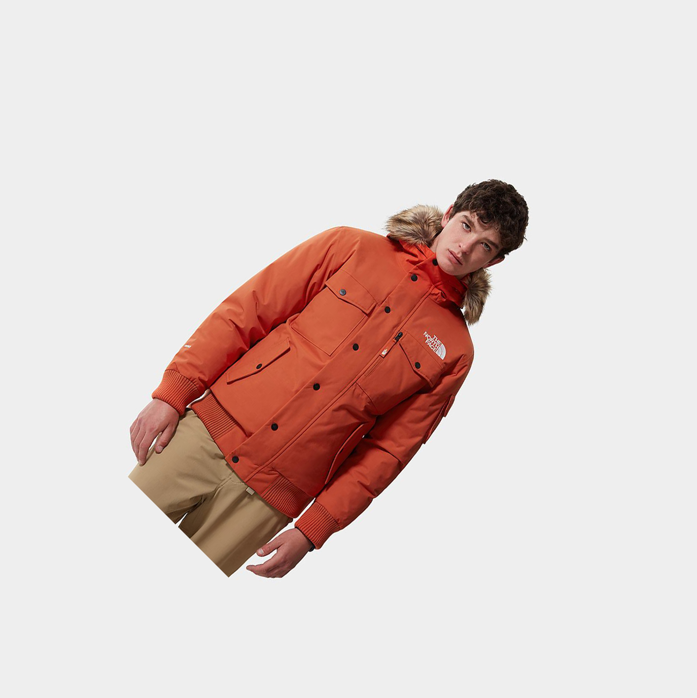 Men's The North Face Gotham Insulated Jackets Orange | US862CWVD