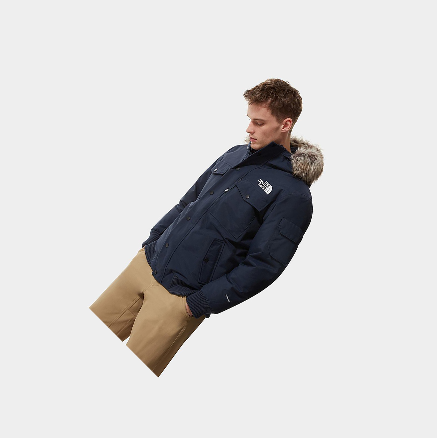 Men's The North Face Gotham Waterproof Jackets Navy | US927WBIS