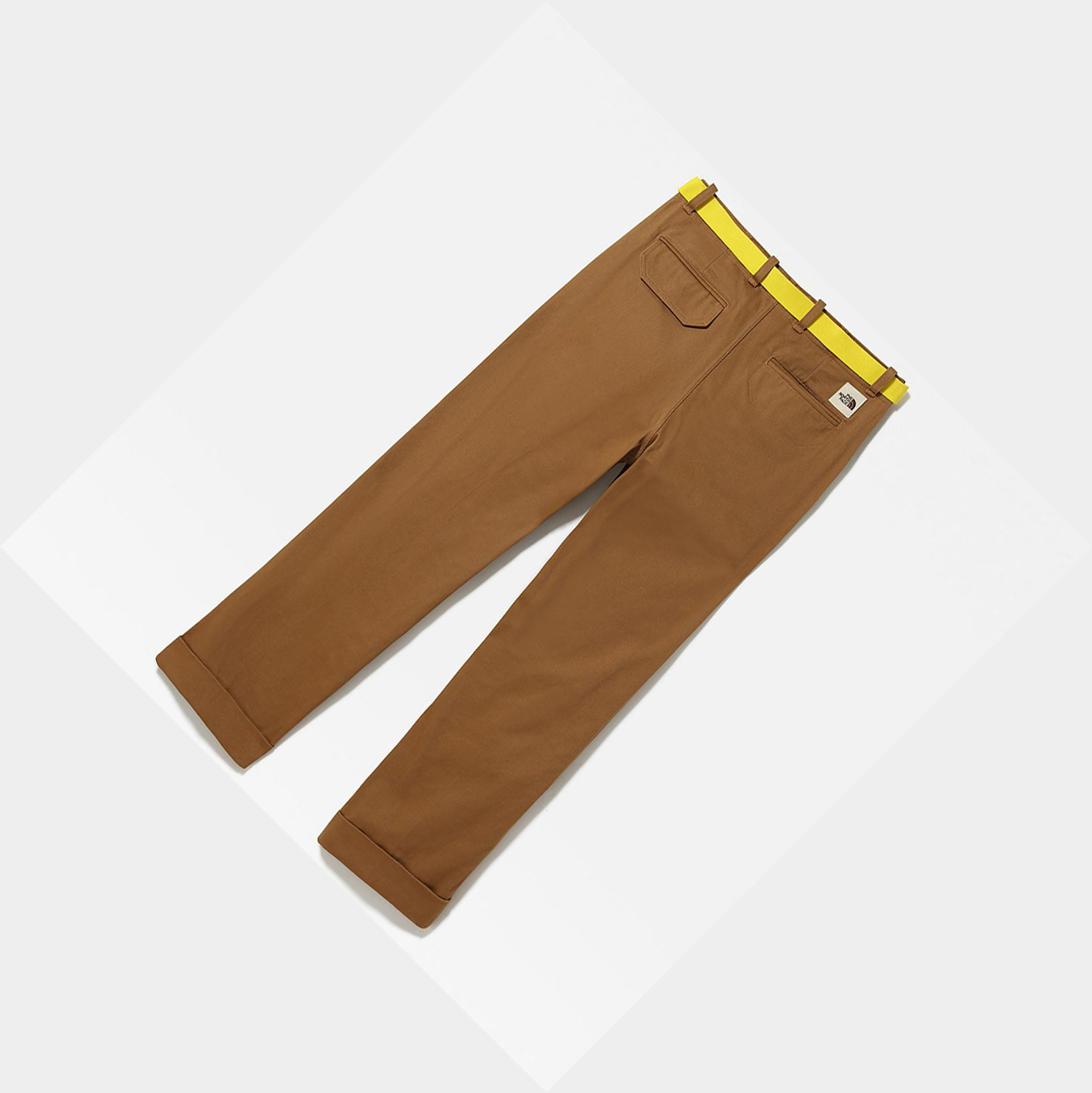 Men's The North Face HERITAGE COTTON TWILL Pants Brown | US061FYHG