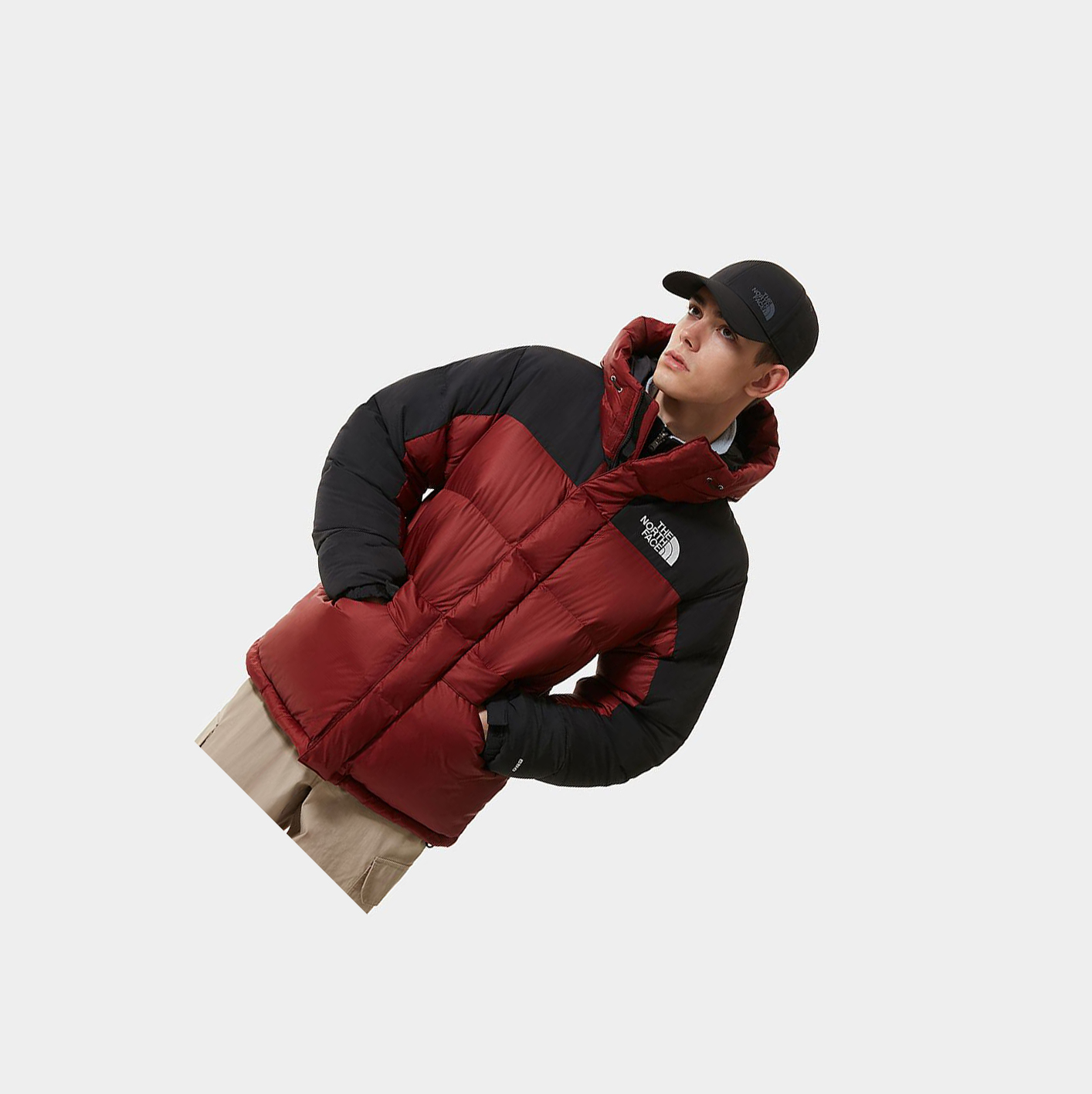 Men's The North Face Himalayan Down Jackets Dark Red | US931LMIV