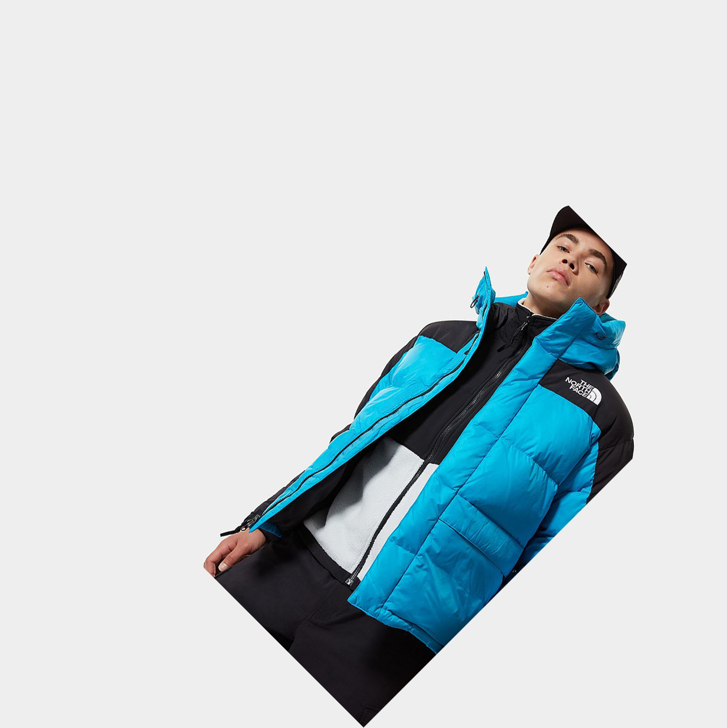 Men's The North Face Himalayan Down Jackets Blue | US932AVZY