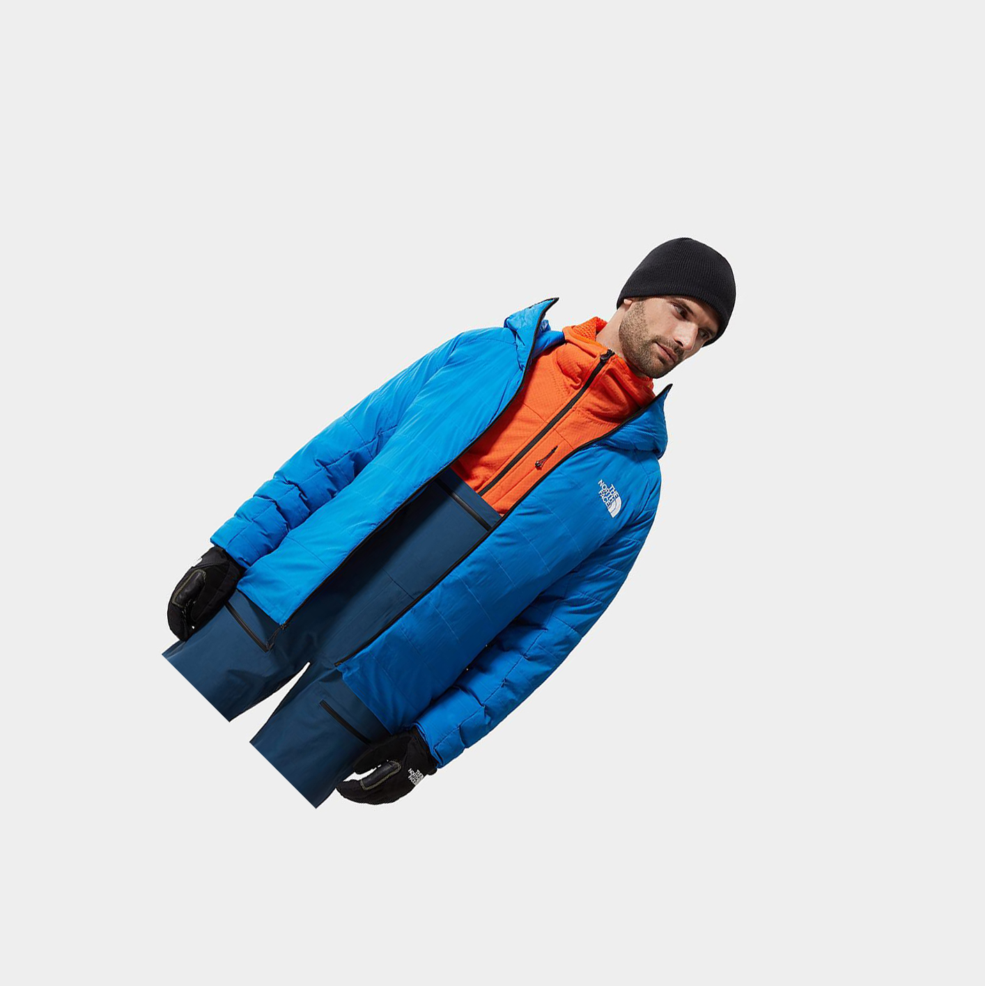 Men's The North Face L3 50/50 Hooded Insulated Jackets Blue | US264DJVY