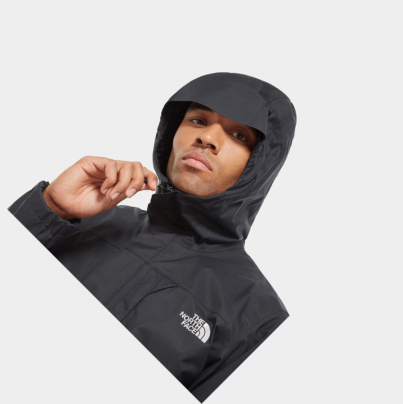 Men's The North Face Quest Zip-In Triclimate® Waterproof Jackets Black | US609UPZO
