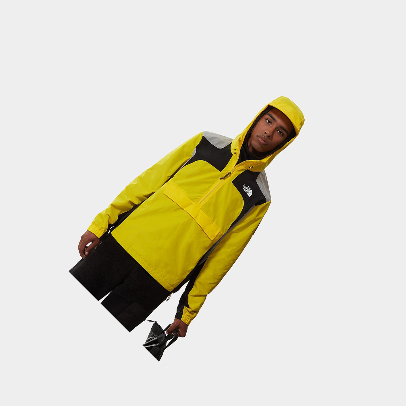 Men's The North Face SEARCH & RESCUE WIND ANORAK Lightweight Jackets Light Yellow | US357LNGI