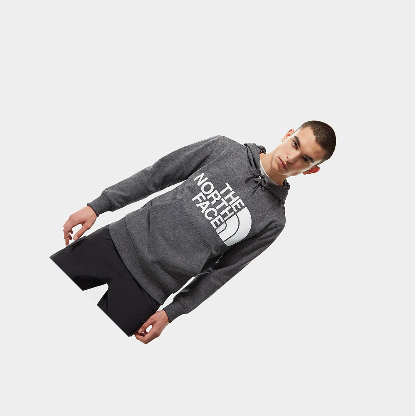 Men's The North Face Standard Hoodie Grey | US347SYWI