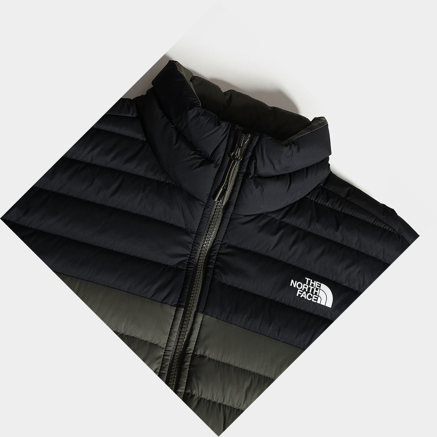 Men's The North Face Stretch Down Jackets Green Black | US541YQCL