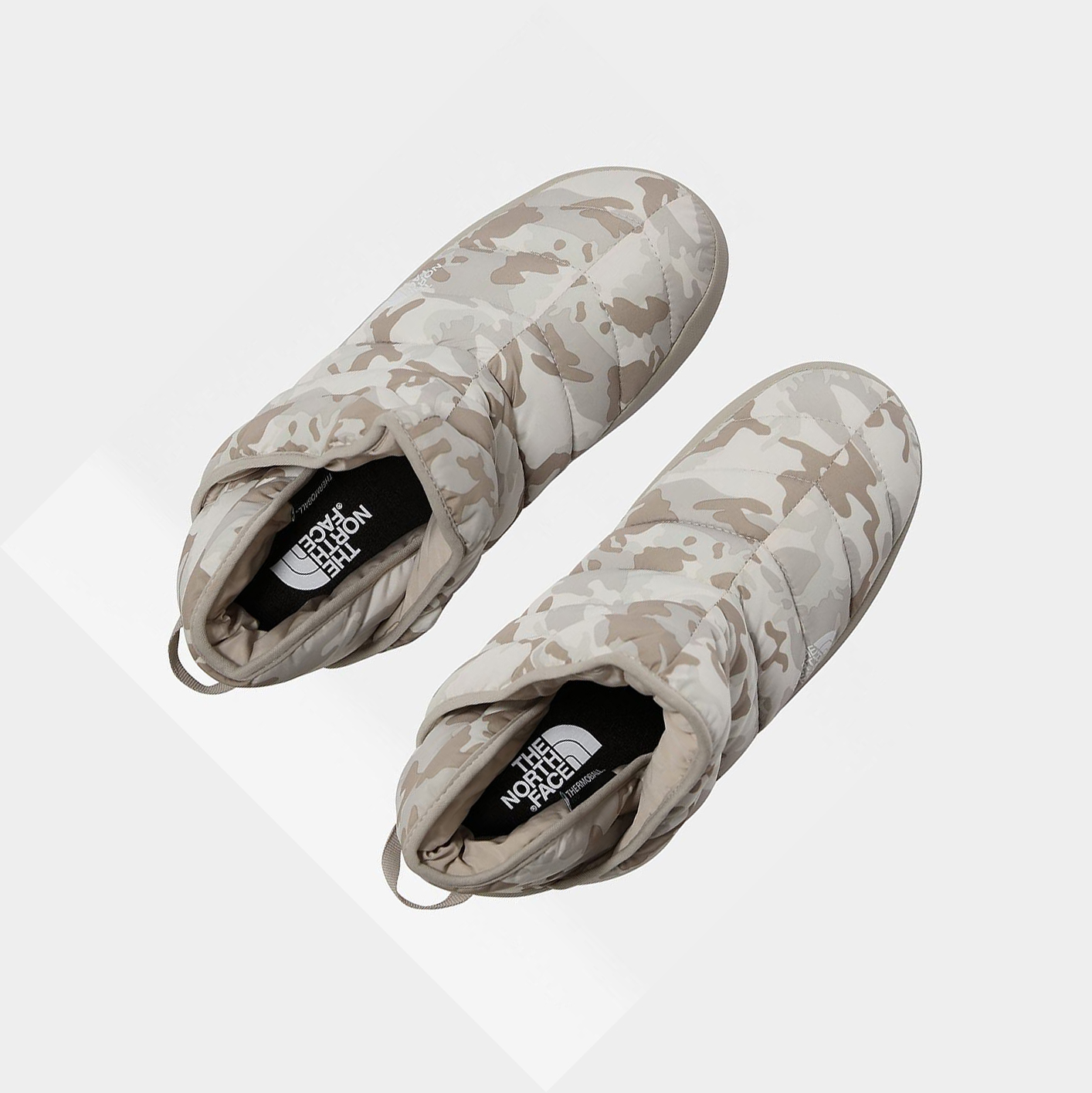 Men's The North Face THERMOBALL™ Traction Bootie Mules White Camo Silver Grey | US874QEVY
