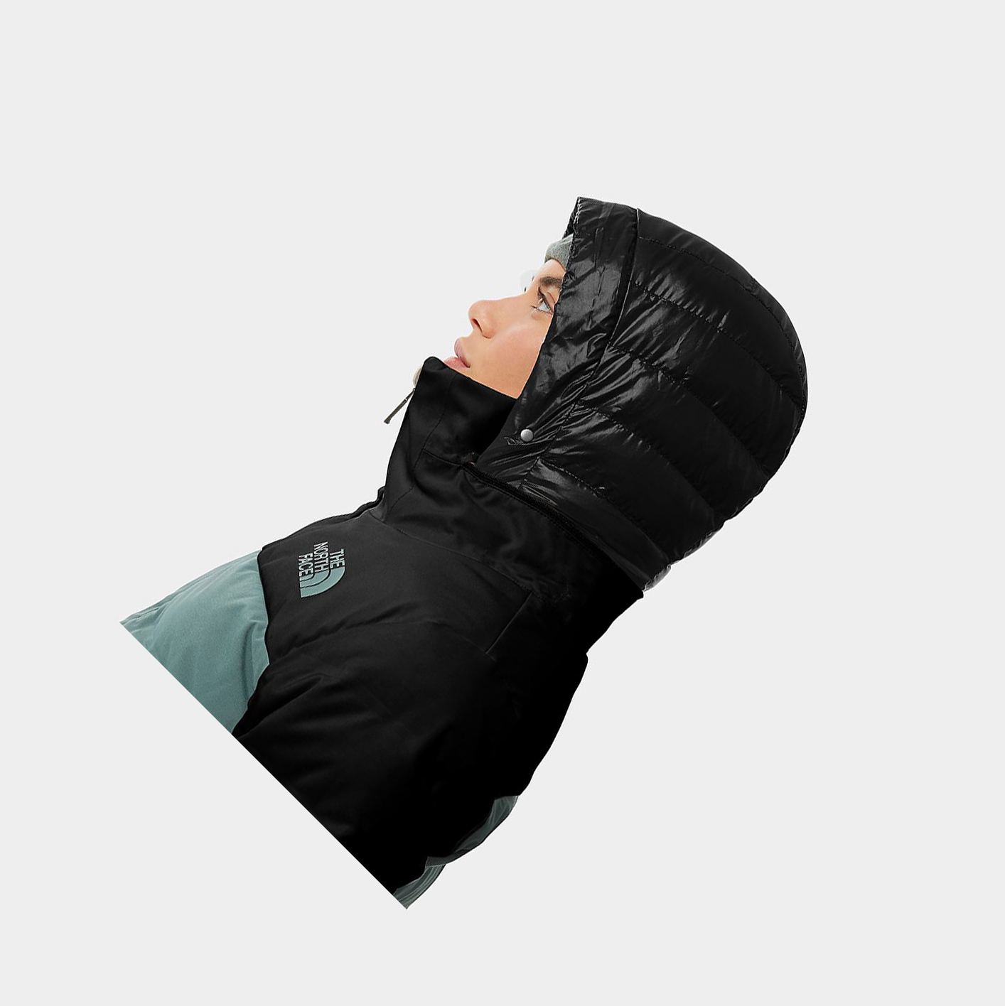 Women's The North Face Amry Down Jackets Black Green | US941MCHS