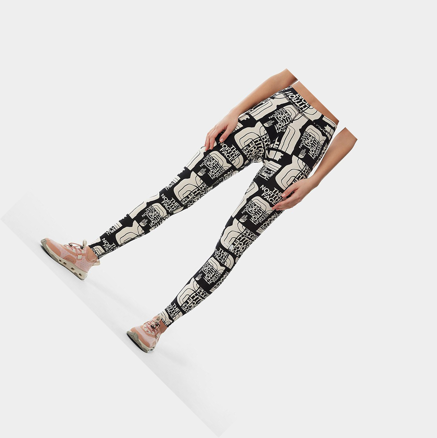 Women's The North Face Distorted Logo Leggings Pink | US275NICD