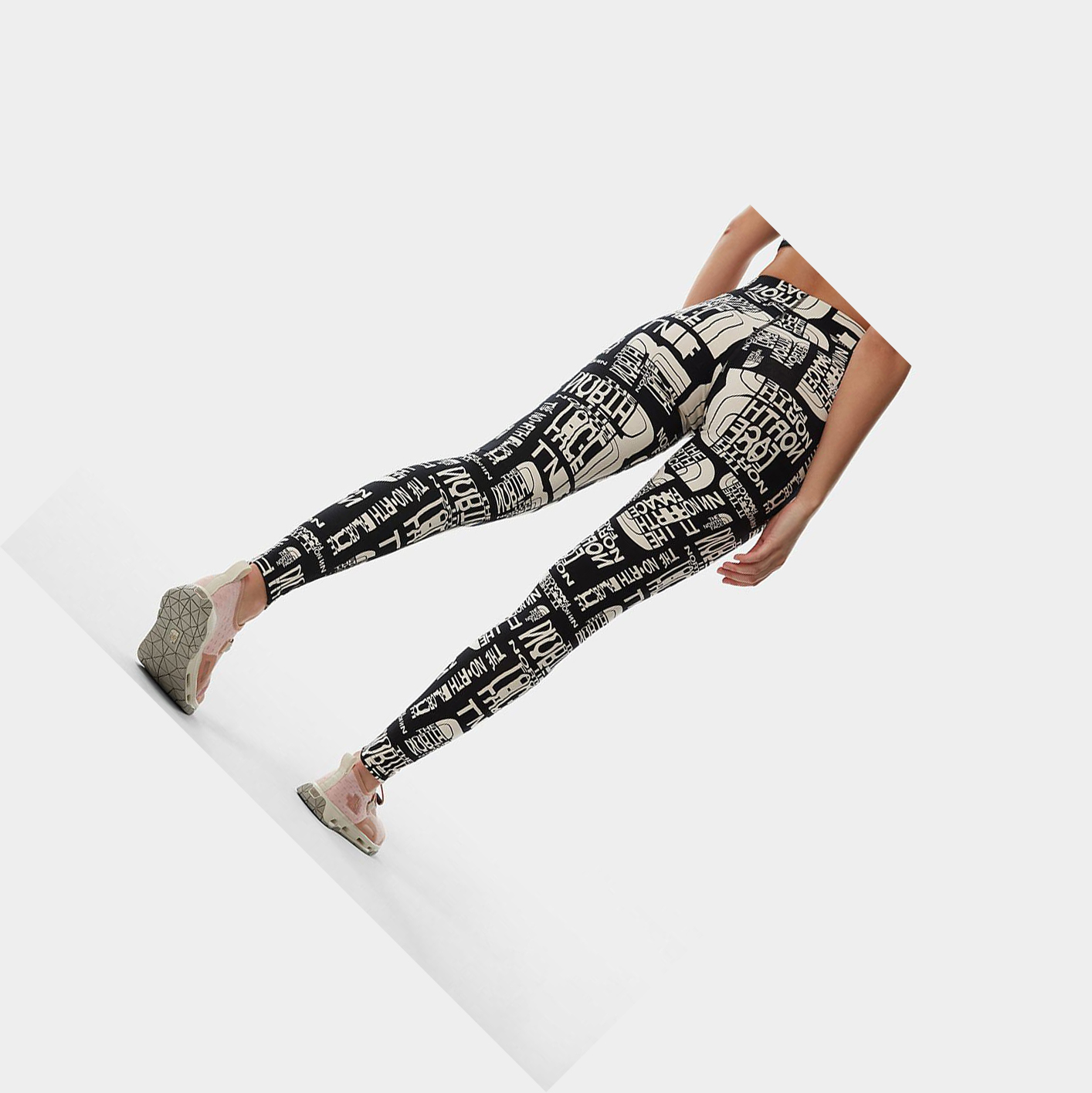 Women's The North Face Distorted Logo Leggings Pink | US275NICD