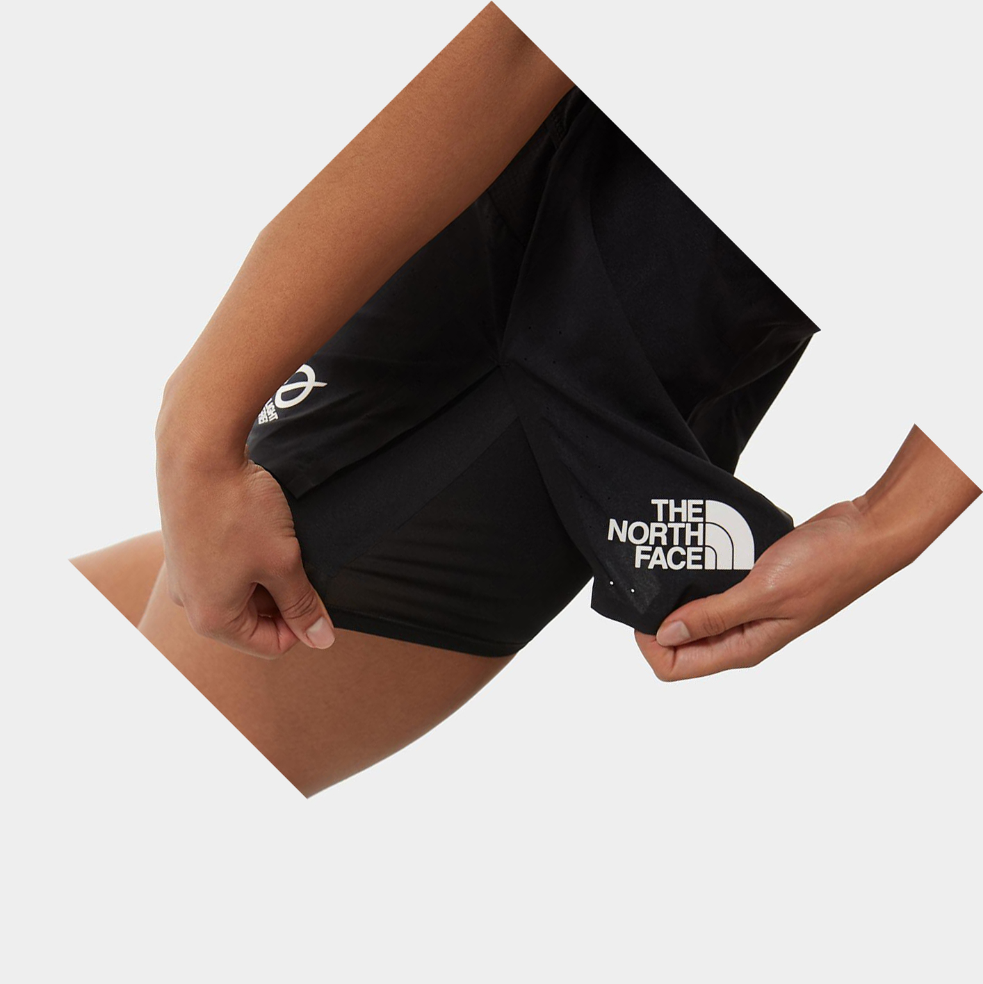 Women's The North Face FLIGHT SERIES™ STRIDELIGHT 2-IN-1 Shorts Black | US416ECHN