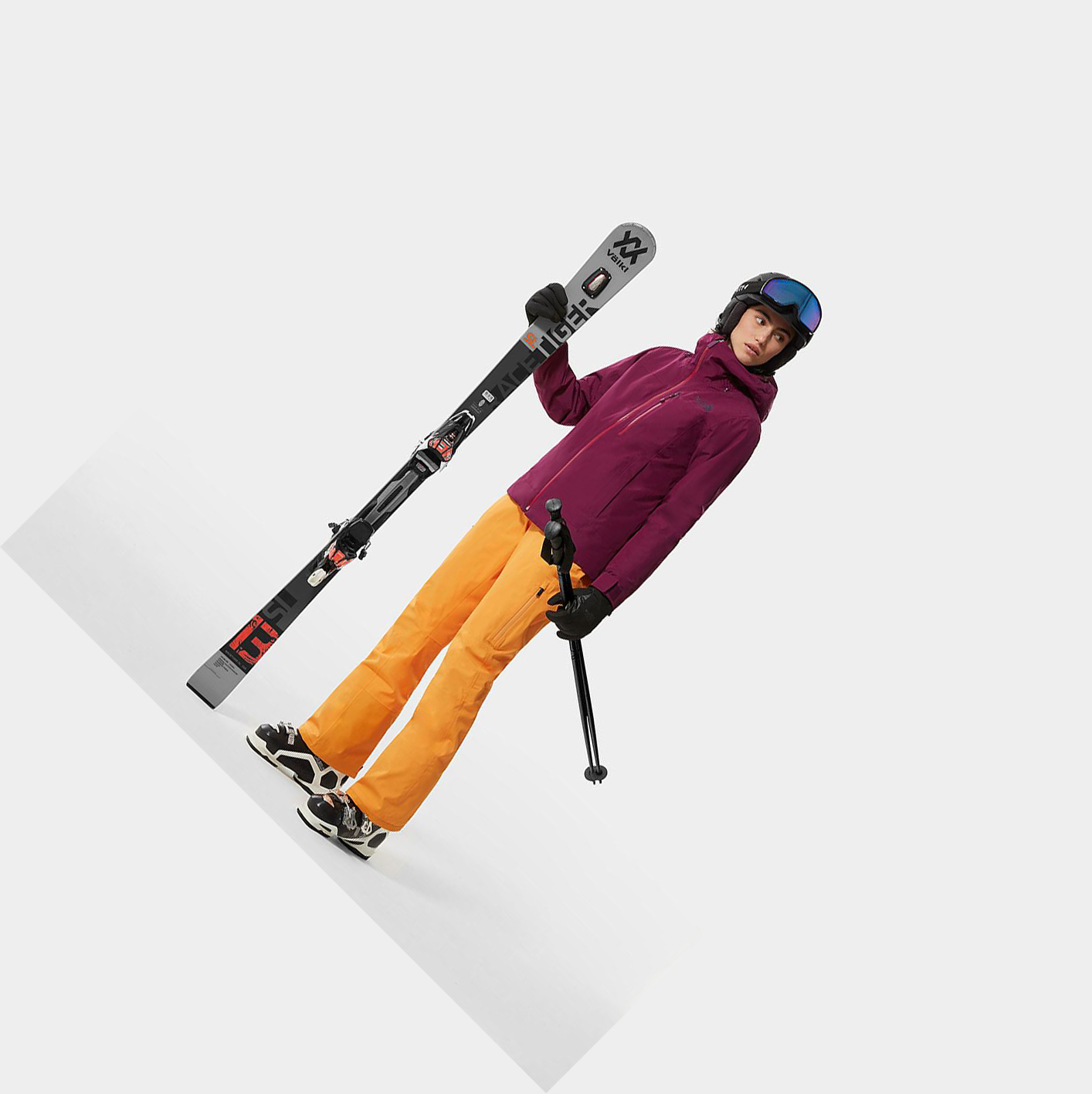 Women's The North Face Lenado Ski Pants Yellow | US203SMWU