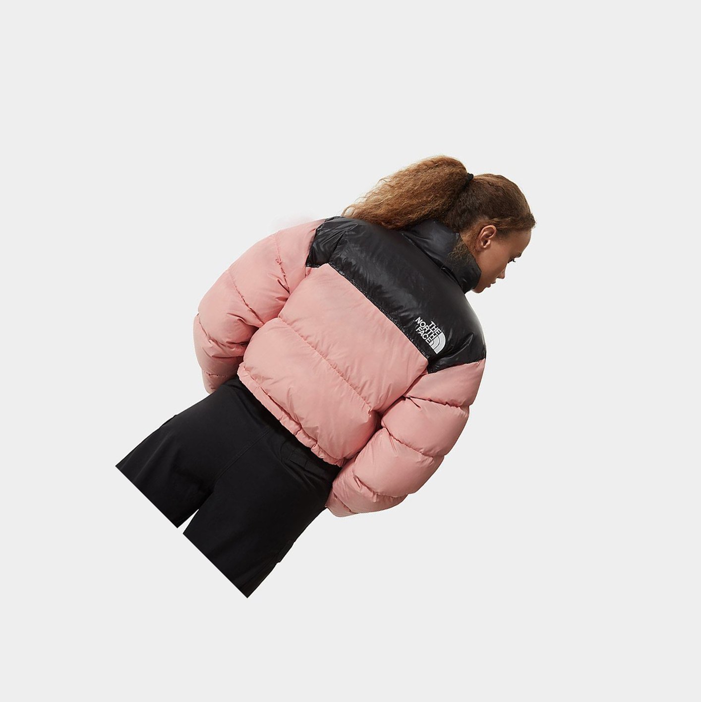 Women's The North Face Nuptse Short Jackets Rose Brown | US206ZIHV