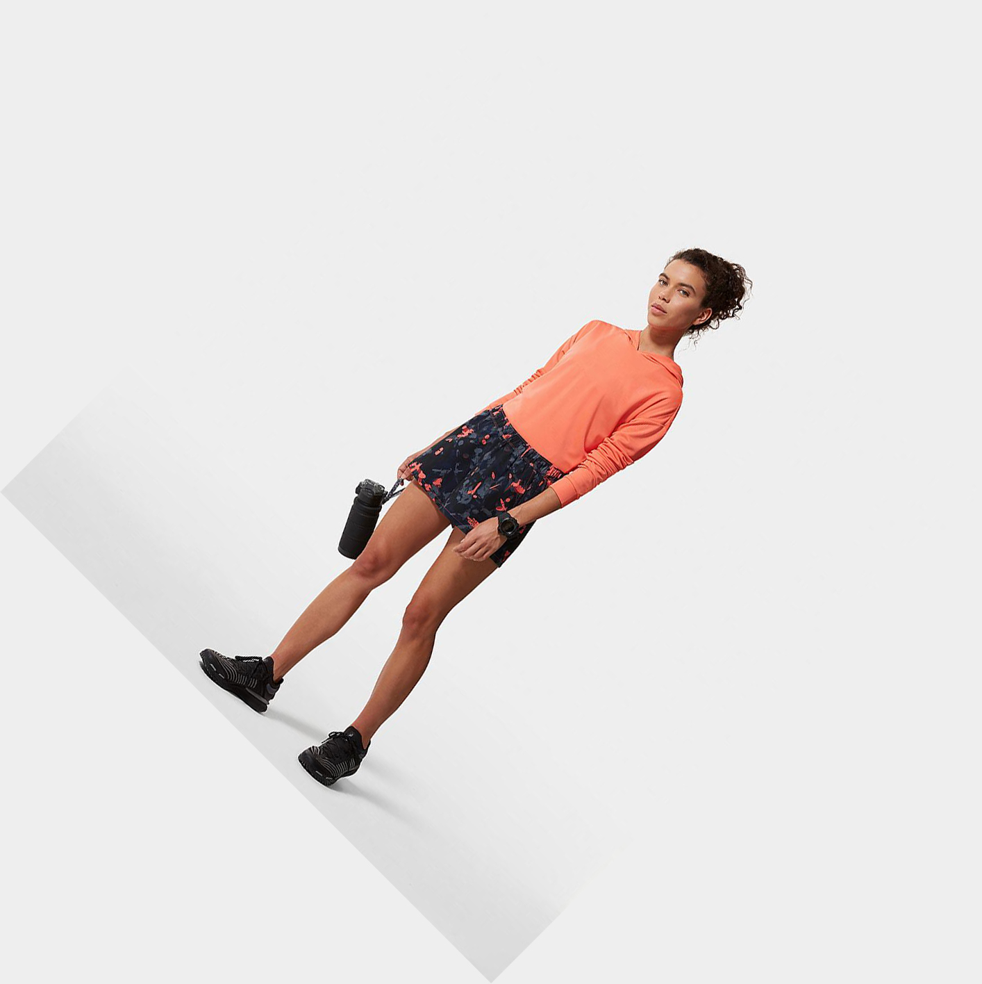 Women's The North Face Printed Wander Shorts Orange | US849GCBP