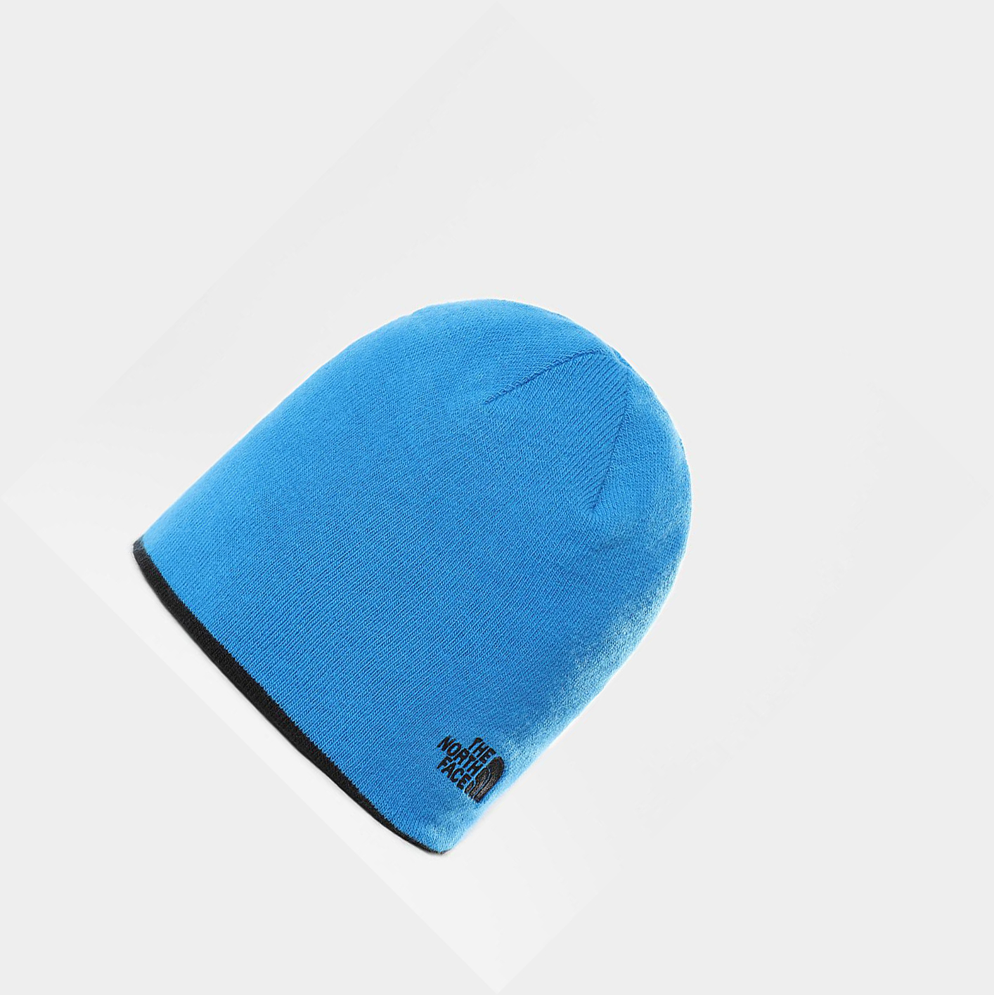 Women's The North Face Reversible TNF Banner Beanies Black Blue | US230UGMP