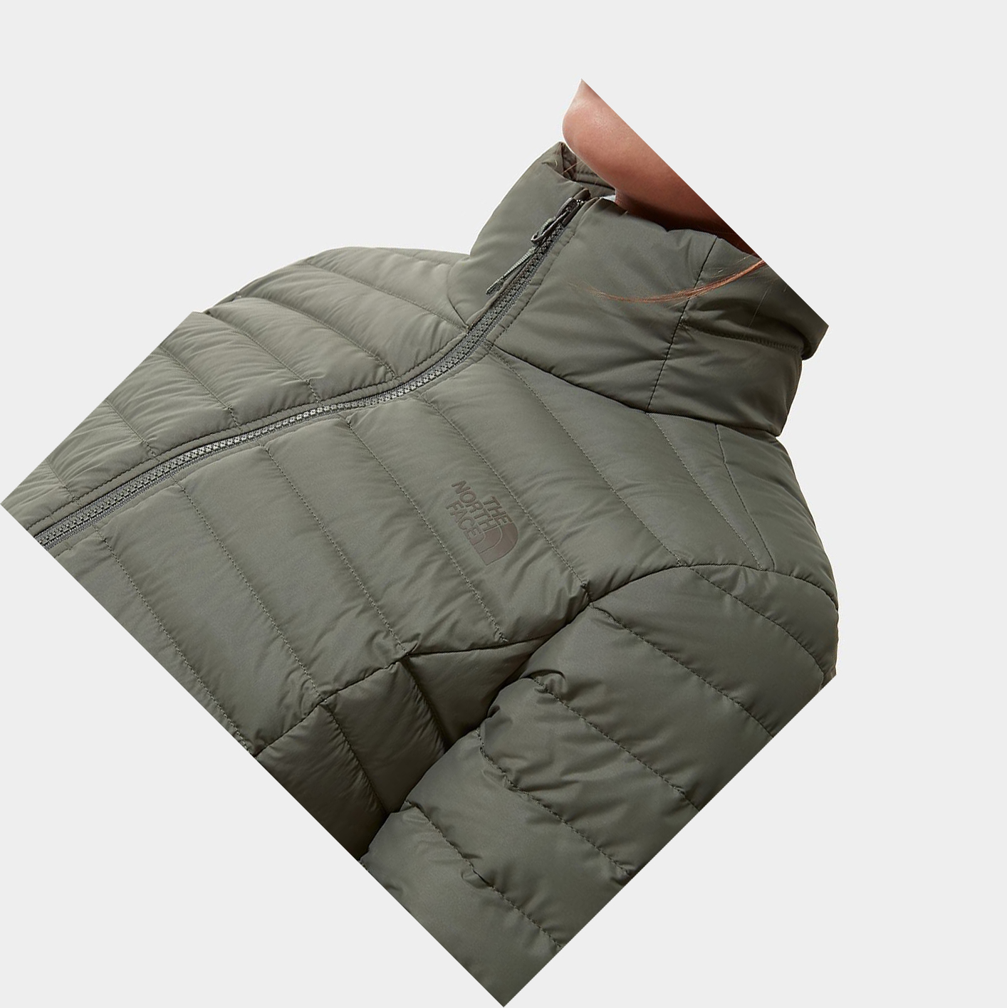 Women's The North Face Stretch Down Jackets Olive Green | US571VQUT