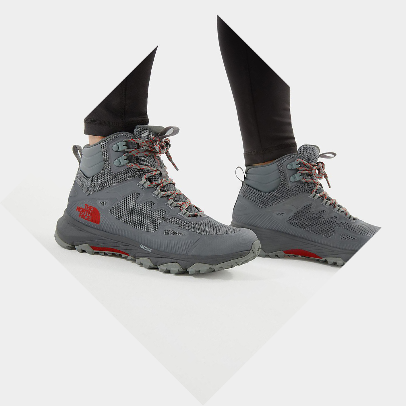 Women's The North Face Ultra Fastpack IV FUTURELIGHT™ Mid Hiking Boots Grey Red | US491KCNA