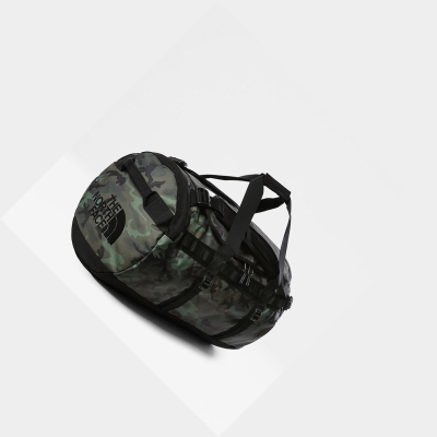 Men's The North Face BASE CAMP DUFFEL - MEDIUM Duffle Bags Camo Black | US048ADIN