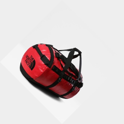 Men's The North Face BASE CAMP DUFFEL - MEDIUM Duffle Bags Red Black | US890CKLM