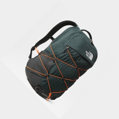 Men's The North Face BOREALIS Backpacks Dark Olive Red Green Orange | US765HRVP