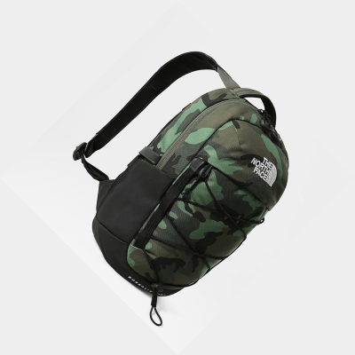 Men's The North Face BOREALIS MINI Backpacks Camo Black | US093JSGU