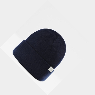 Men's The North Face BROOKLANDIA Beanies Navy | US687BRDU