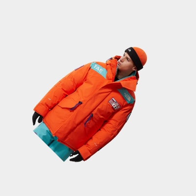 Men's The North Face CTAE EXPEDITION Down Jackets Red Orange | US824QRPT