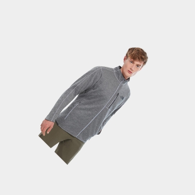 Men's The North Face Canyonlands Fleece Sweatshirt Grey | US285OEVZ