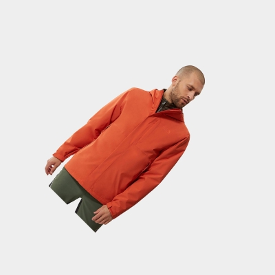 Men's The North Face Carto Triclimate Waterproof Jackets Orange | US187FCJU