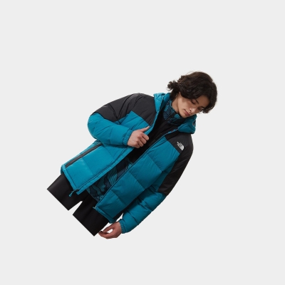 Men's The North Face Diablo Hooded Down Jackets Blue | US250DJWI