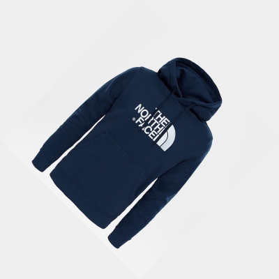 Men's The North Face Drew Peak Hoodie Navy White | US670VAJQ