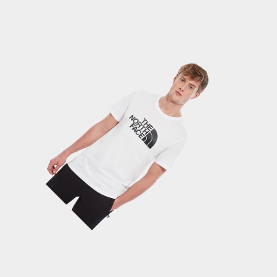 Men's The North Face Easy T Shirts White | US095TPXJ