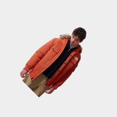 Men's The North Face Gotham Waterproof Jackets Orange | US930XBTZ