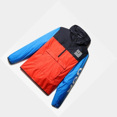 Men's The North Face INTERNATIONAL COLLECTION FANORAK Insulated Jackets Red Blue | US867UDGE