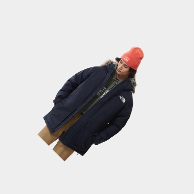 Men's The North Face Mcmurdo Jacket Parka Jackets Navy | US910KUTW