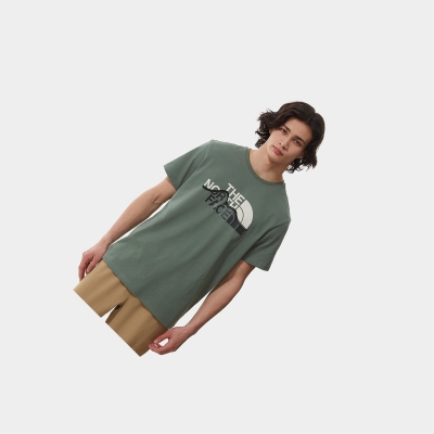 Men's The North Face Mountain Line T Shirts Green | US890GWOP