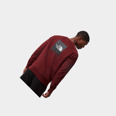 Men's The North Face Raglan Redbox Sweaters Dark Red | US405GYRA