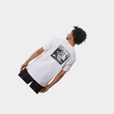 Men's The North Face Redbox Celebration T Shirts White | US704IYPQ