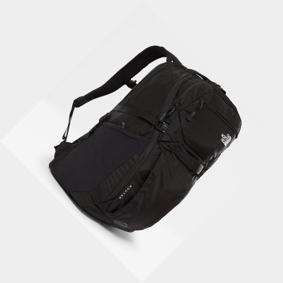 Men's The North Face Router Backpacks Black | US972QYBJ