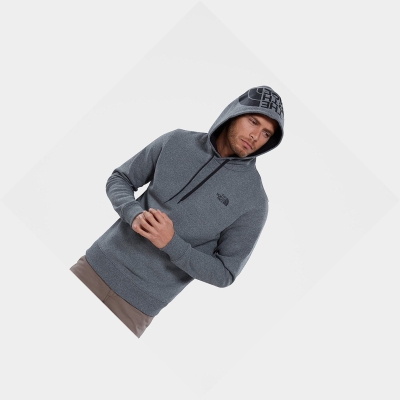 Men's The North Face Seasonal Drew Peak Hoodie Grey Black | US084EJQN