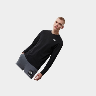 Men's The North Face Simple Dome Long-Sleeve T Shirts Black | US023RKYH