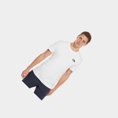 Men's The North Face Simple Dome T Shirts White | US504RQFA