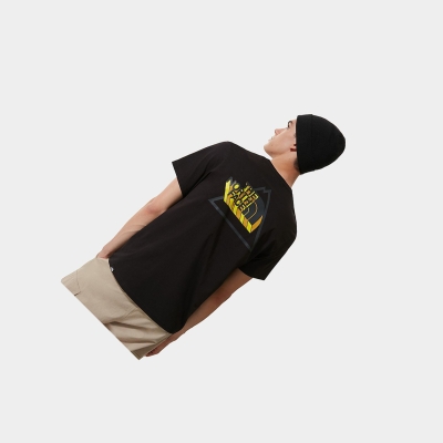 Men's The North Face Threeyama T Shirts Black | US218GVTK