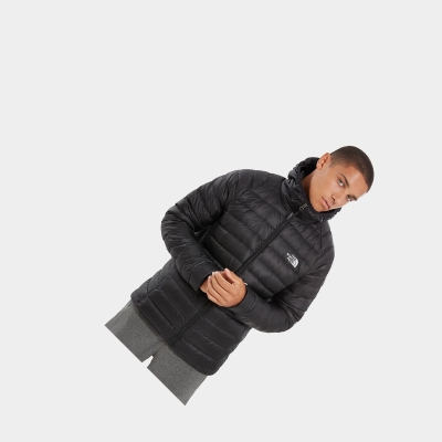 Men's The North Face Trevail Hooded Insulated Jackets Black | US781AYED