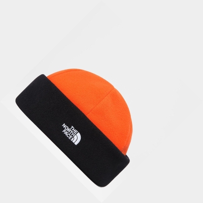 Men's The North Face Unisex Denali Beanies Red Orange | US769PNRI